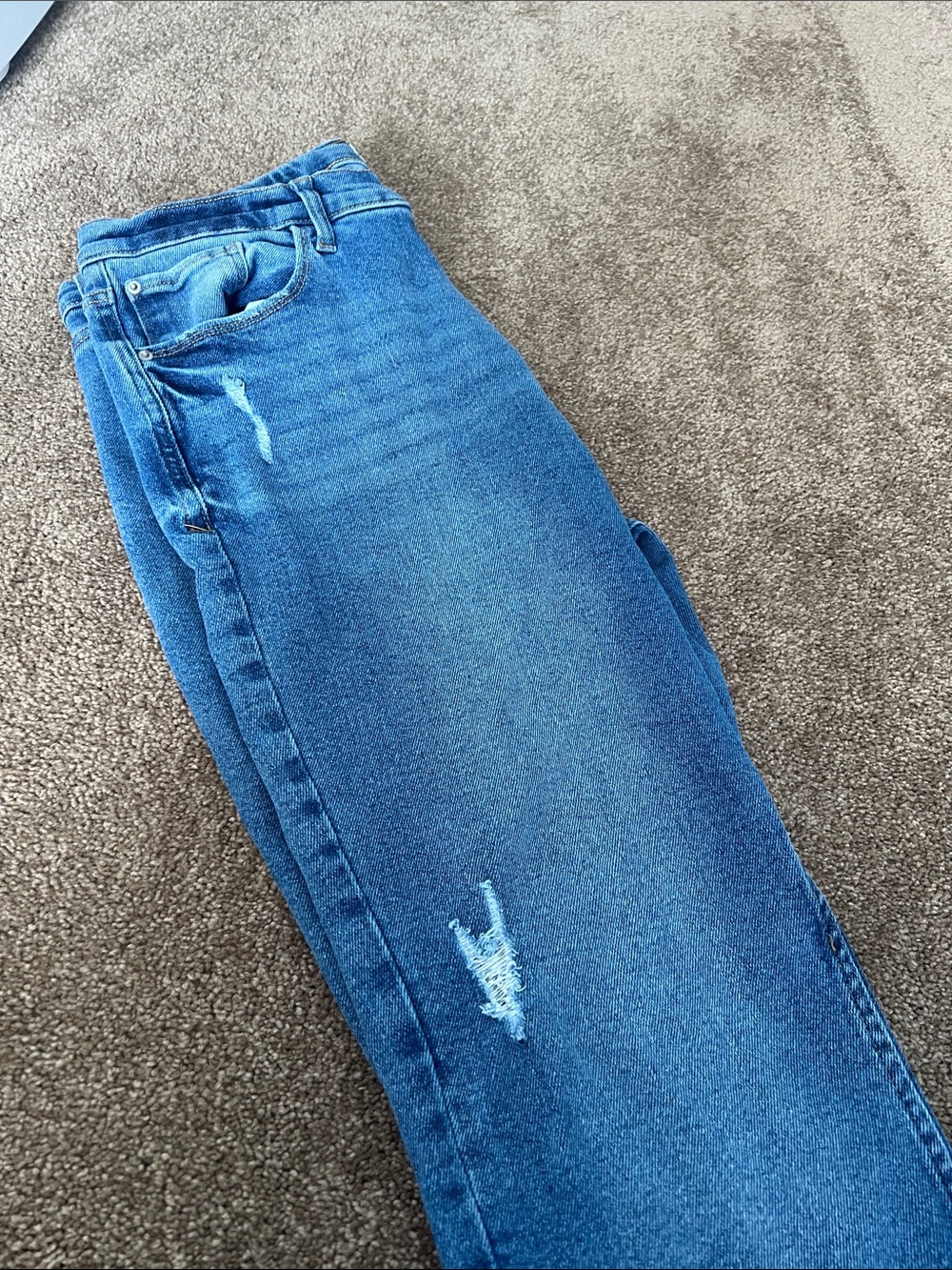 Kensie Skinny Distressed Blue Denim Jeans